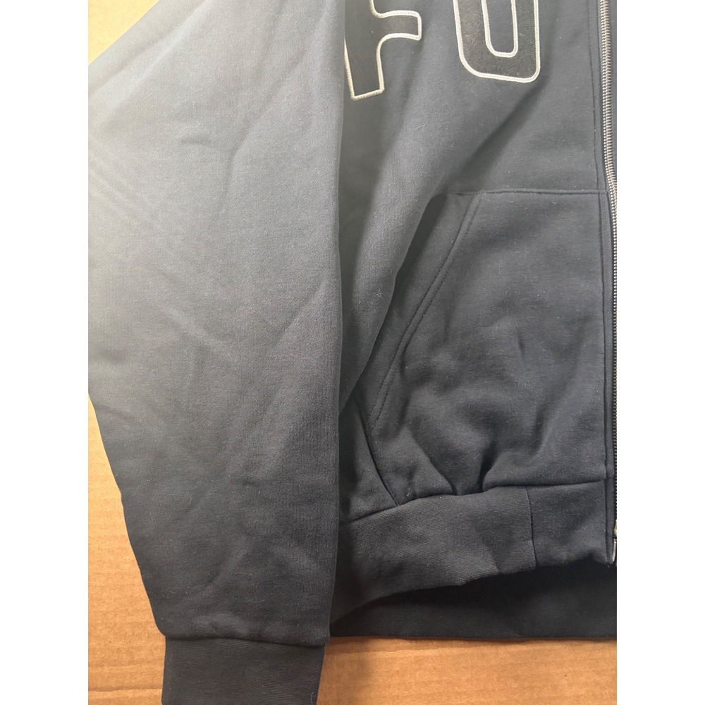 Ford PacSun Hoodie Mens Medium Black Zip Up Sweatshirt New Oversized Graphic - Picture 9 of 11
